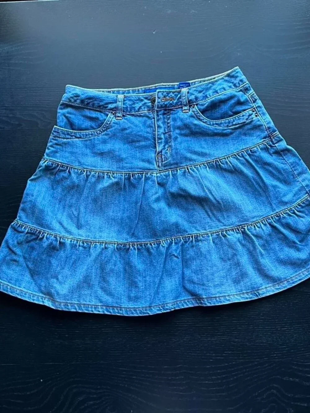 Limited Too Blue Tiered Denim Skirt